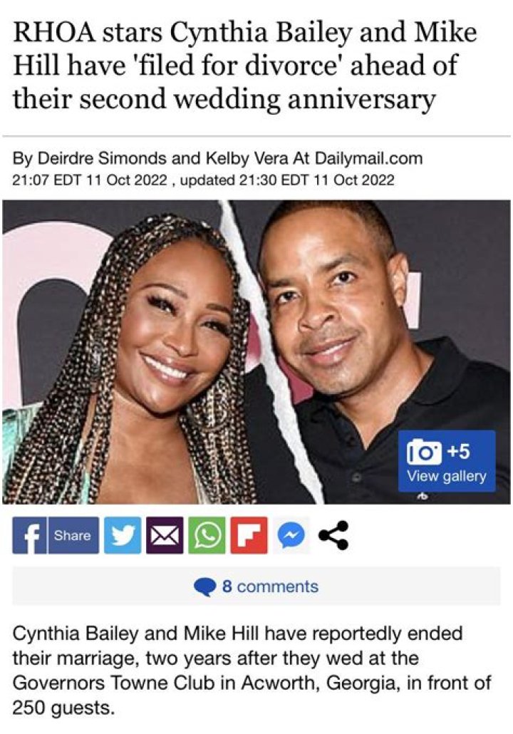 Cynthia Bailey And Mike Hill Are Starting To Look Alike! Check Out This Photo