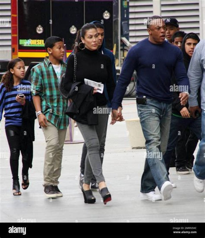 Dr. Dre’s Wife Nicole Young Seen Walking Out Of Lawyer’s Office In LA