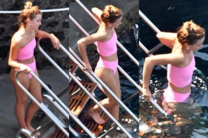 Emma Watson Wears Hot Neon Pink Bikini In Italy, While On A Girls’ Trip – See Her Pics