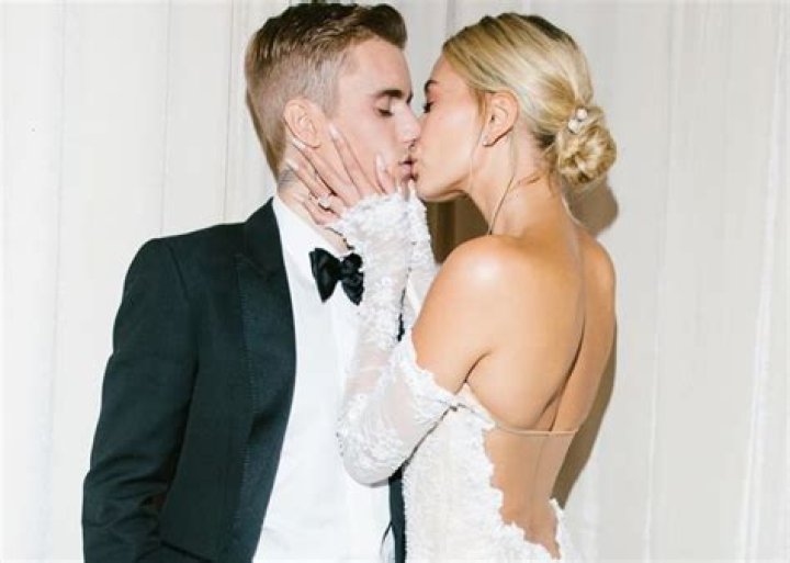 Justin Bieber And Hailey Baldwin Bieber Show First Photos — Hailey Wore A Virgil Abloh Wedding Gown