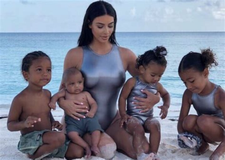 Kim Kardashian Shares New Photos With All Of Her Children In The Bahamas