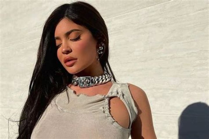 Kylie Jenner Shimmers In Silver Tyrell Tank Set