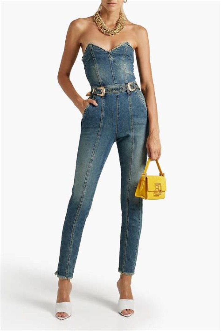 Olivia Culpo Is Gorgeous In Retrofete Denim Jumpsuit