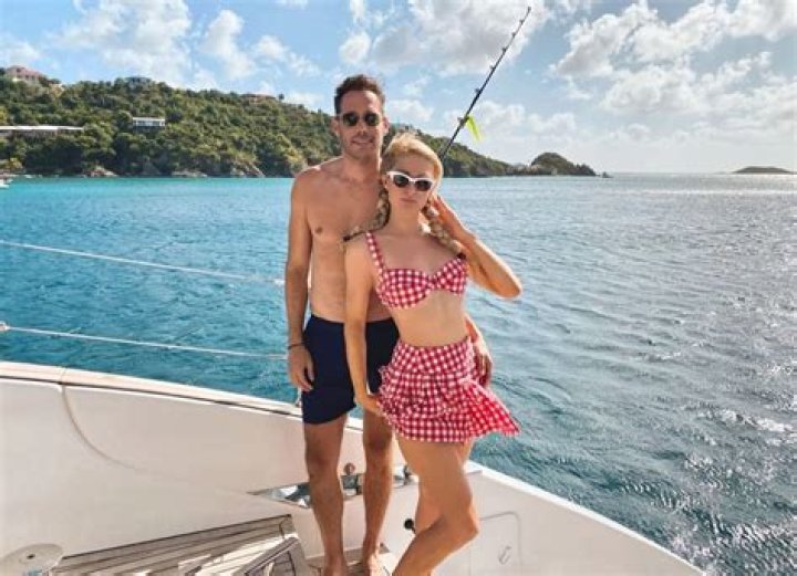 Paris Hilton Looks Stunning In Montce Gingham Two Piece Bathing Suit