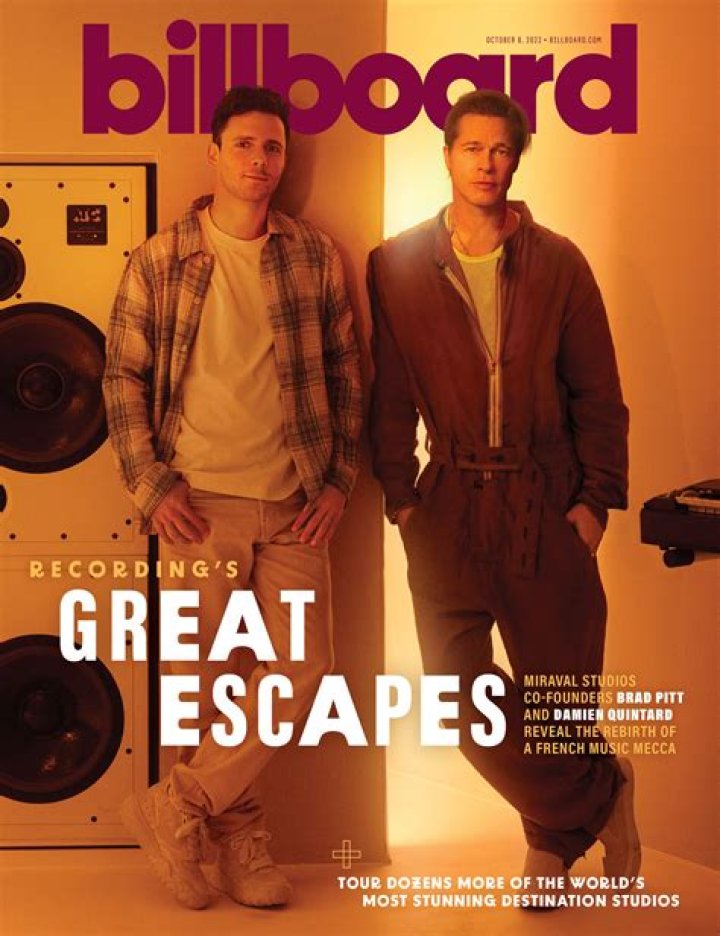 Presenting This Month’s Issue Of Billboard Is Brad Pitt And French Producer Damien Quintard