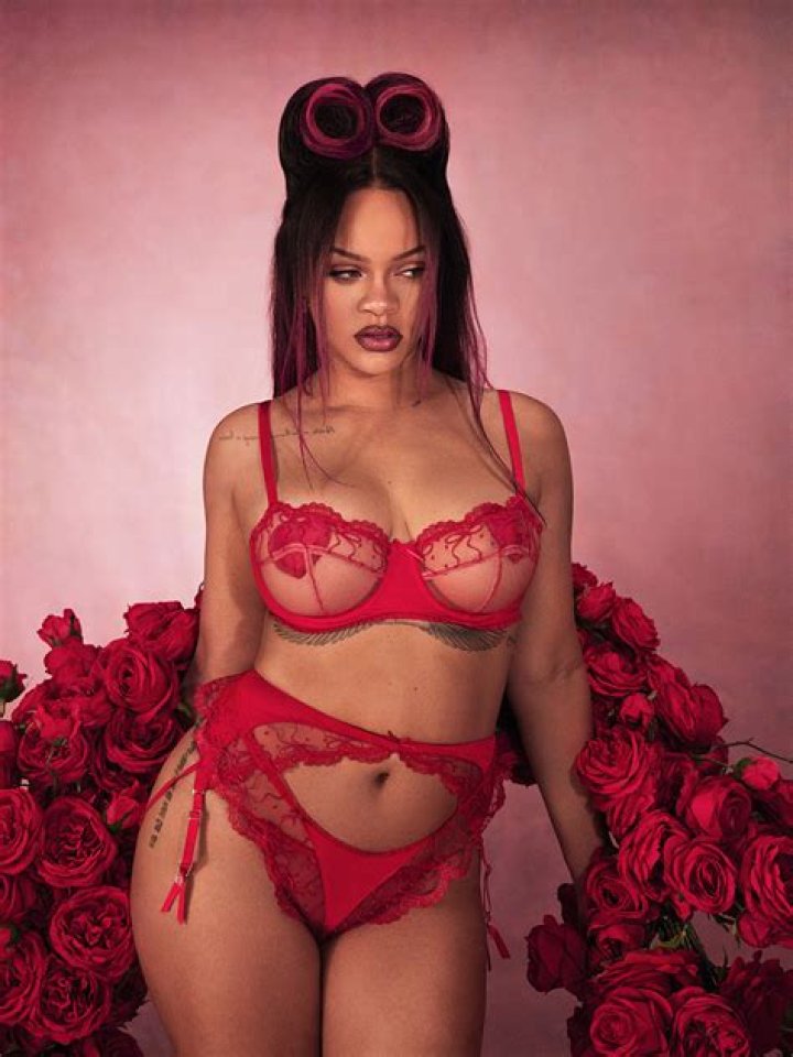 Rihanna Turns On The Heat In Red In New Photos For Savage X Fenty Holiday Lingerie