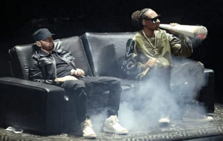 The MTV VMAs Stage Becomes Smokey With Snoop Dogg, Eminem, And A HUGE Joint