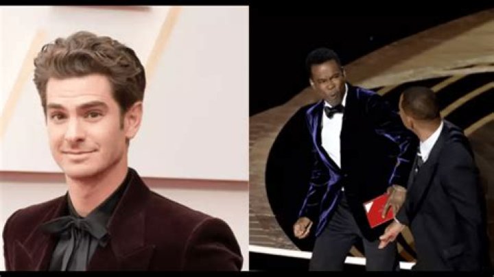 They caught Andrew Garfield mimicking the slap they gave to Chris Rock.